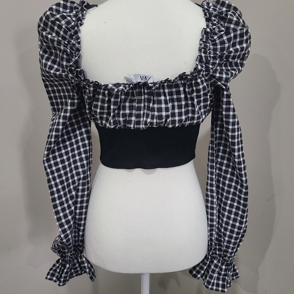 ZARA GINGHAM TOP SIZE small - Picture 5 of 8